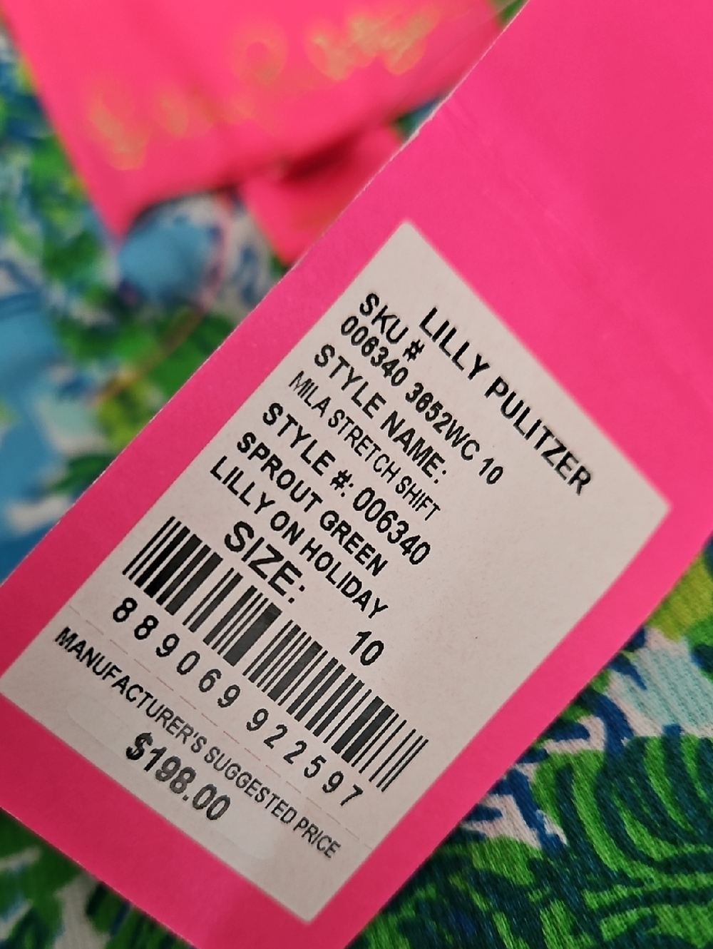 Lilly Pulitzer Womens Tropical Tank Dress in Green, Blue & Pink. NWT as Well - Picture 4 of 9